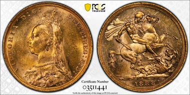 1888-M Sov S-3867B 2nd Obverse Angled J MS63