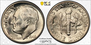 1948-D 10C MS67FB