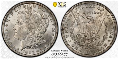 1887/6-O $1 VAM 3, 7/6 MS63