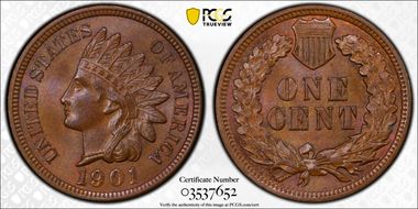 1901 1C MS65BN