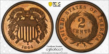 1864 2C J-371 PR65