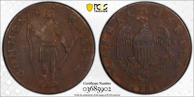 1788 Cent Massachusetts, Ryder 2-B XF40BN