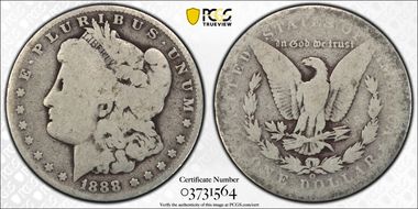 1888-O $1 VAM 4, Hot Lips AG3