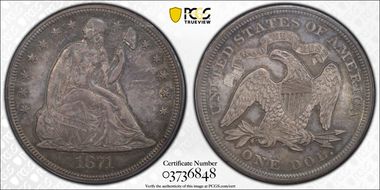 1871 $1 MS64