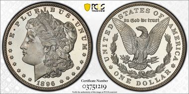 1896 $1 PR66+ DCAM