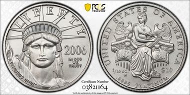 2006-W $10 Burnished St. of Liberty SP70
