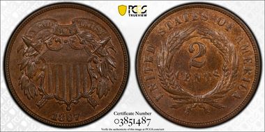 1867 2C MS65BN