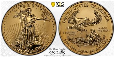 2006-W $50 Eagle-20th Anniv. Rev PR PR70