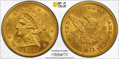 1873 $2.50 Open 3 MS64