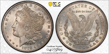 1878 7TF $1 Reverse of 1878 MS64