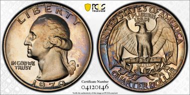1970-S 25C PR69CAM