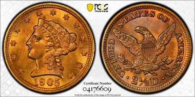 1905 $2.50 MS61
