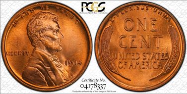 1914 1C MS67+ RD