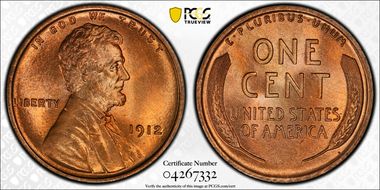 1912 1C MS67+ RD
