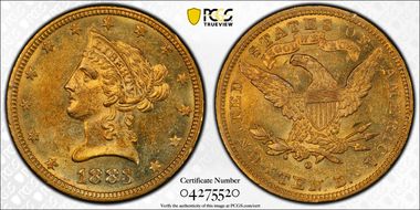 1883-O $10 AU58