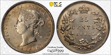 1886/6 25C 6/6-1 AU58