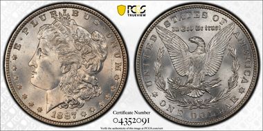1887 $1 MS66