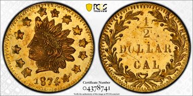 1874 G50C BG-1054 MS63PL