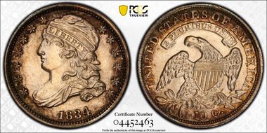 1834 10C JR-1 Large 4 MS64