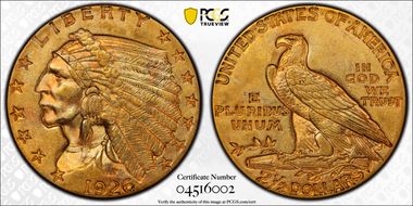1926 $2.50 AU58+