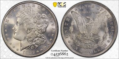 1897 $1 MS67+