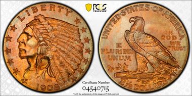 1908 $2.50 MS67