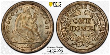 1856-O 10C MS65