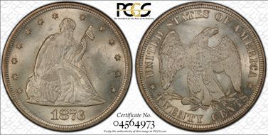 1876 20C MS64+