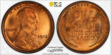 1913 1C MS67+ RD