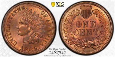 1885 1C MS65RD