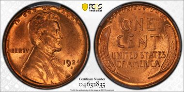 1924-D 1C MS65+ RD