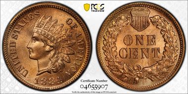 1884 1C MS65RD