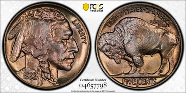 1938-D 5C Buffalo MS67