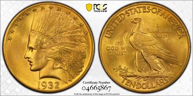 1932 $10 MS64