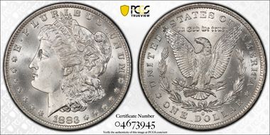 1883-O $1 MS67+