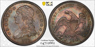 1831 25C Small Letters MS65+