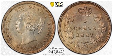 1887 5C MS64