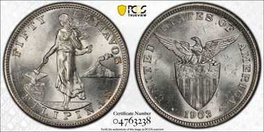 1903 50C KM-167  Ag MS62