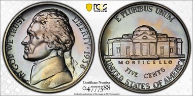 1938 5C Re-Engraved Obv Design FS-403 PR67