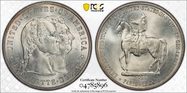 1900 $1 Lafayette MS65