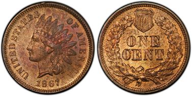 1867 1C MS64RB