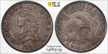 1832 50C Small Letters AU50