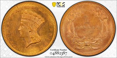 1864 G$1 MS63