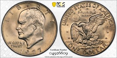 1977 $1 MS66+ 