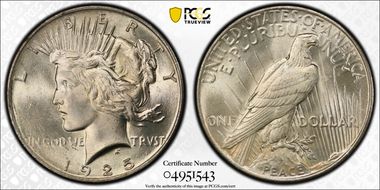 1925 $1 MS66