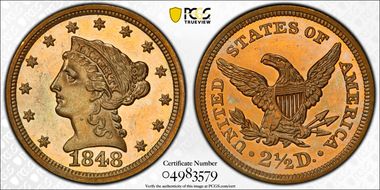 1848 $2.50 PR64