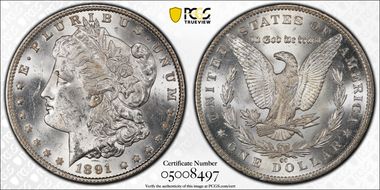 1891-CC $1 MS62