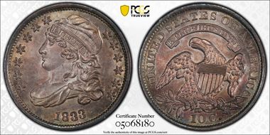 1833 10C JR-5, Last 3 High MS65