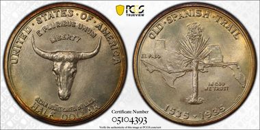 1935 50C Spanish Trail MS68
