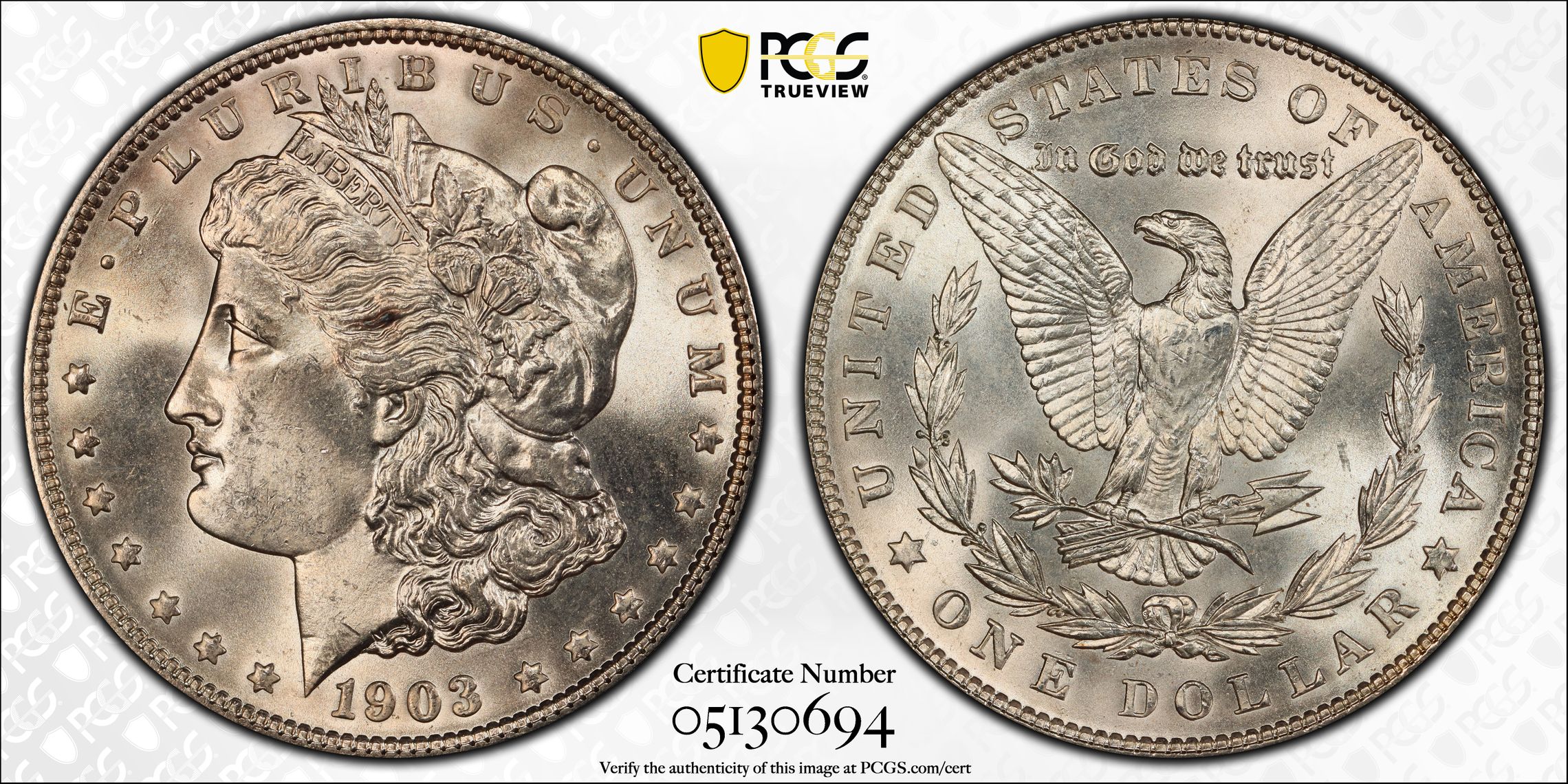 PCGS 钱币信息| 认证编号#05130694 - 1903 The United States of